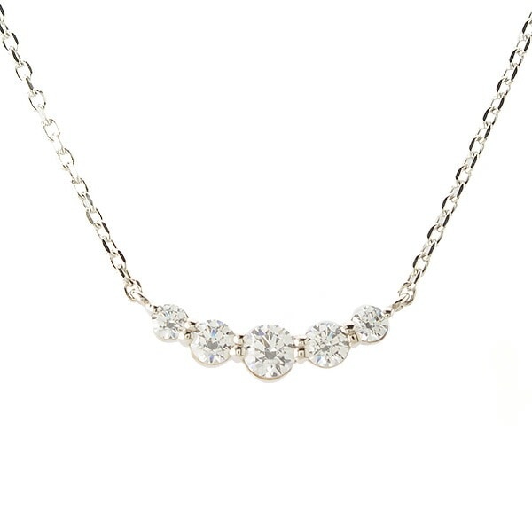 リボン済＆紙袋 ネックレス 正規品 レディース カーブラインモチーフ ネックレス ペンダント エターナルシルバー プレゼント キュービックジルコニア ジュエリー アクセサリー 祝い 15,444円