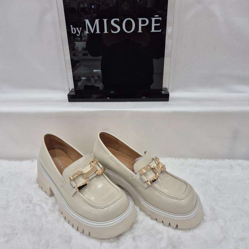 By 女性 デイリー チャンキーソール ローファー 112HT419DG011 IVORY 4 JJ