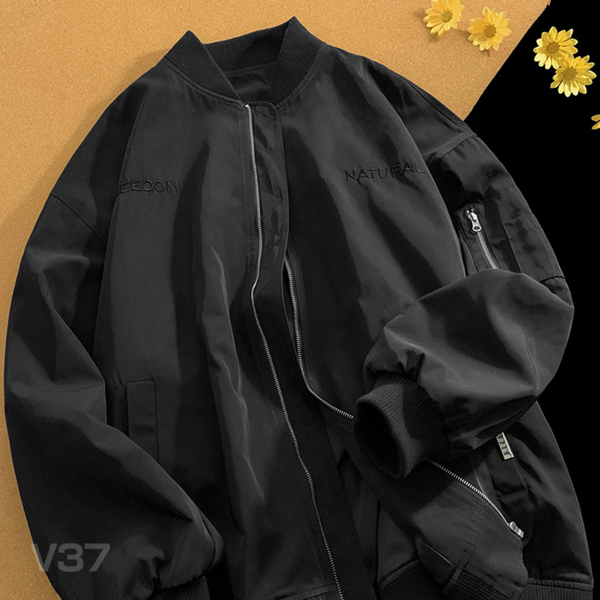 アメリカン・ストリート・レトロ・ベースボール・ユニフォーム・メンズ・春と秋の新しいニッチ・デザイン・センス・オブ・タイド・ルーズ・ジャケット・ジャケット