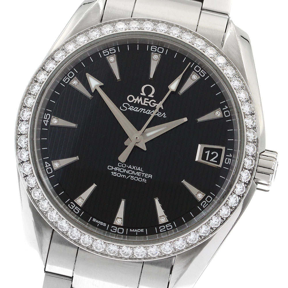 オメガ OMEGA 231.15.39.21.51.001 シーマスター アクアテラ 11Pダイヤ ダイヤベゼル 自動巻き メンズ _895330【中古】 304,875円