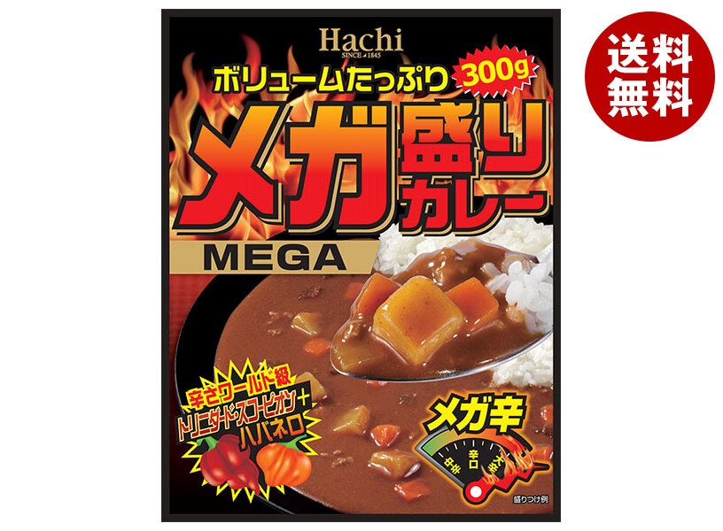 ハチ食品 メガ盛りカレー メガ辛 300g＊20(10＊2)個入＊(2ケース)