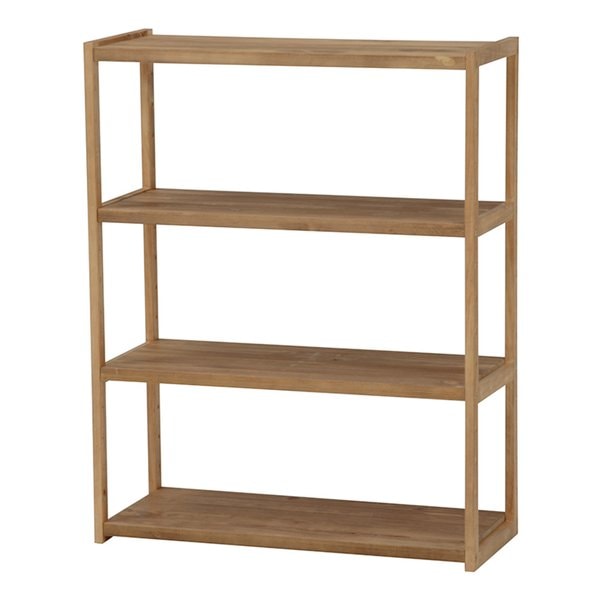 ラック ライトブラウン・幅75×奥行28×高さ95cm 4段タイプ MCC-6143LBR