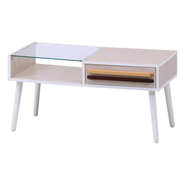 リビングテーブル オスロ ホワイトウォッシュ HH-8040PG