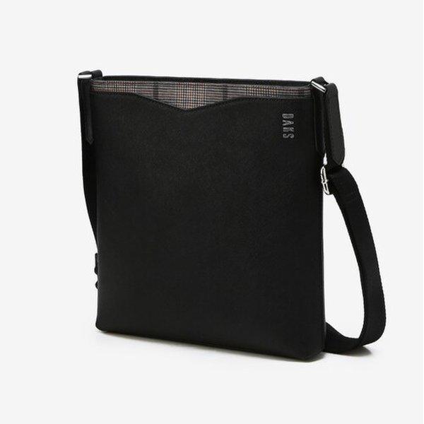 DBBA4E054BK [EDINBURGH] ブラックエディンバラチェック配色牛革クロスバッグ