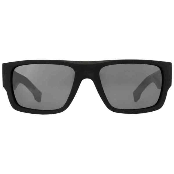 サングラス HUGO BOSSPolarized Grey Rectangular Mens Sunglasses BOSS 1498/S 0O6W/25 58