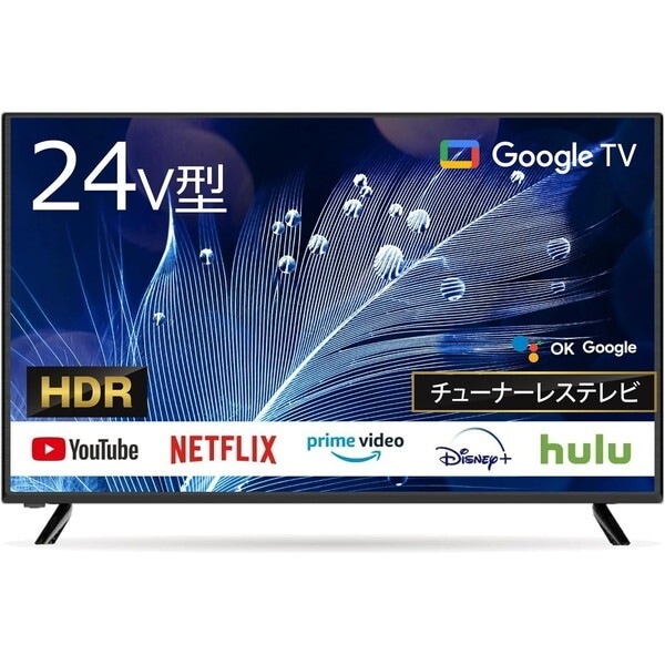 Wis 24GTN 24V型 Googleチューナーレス 液晶テレビ メーカー直送