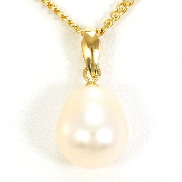 K18 18金 YG イエローゴールド ネックレス パール(真珠) 約40cm ジュエリー 中古