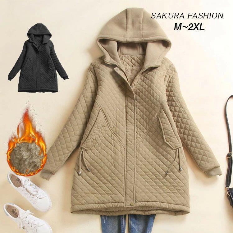 コート キルティング 裏ボア レディース 防寒 アウター コート ジャケット ロングコート 上着 羽織り 裏起毛 ボア キルティングアウター 大きいサイズ ゆったり