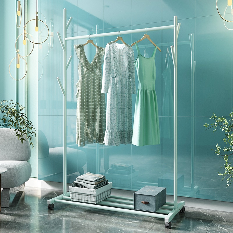 衣類ラック床置き寝室シンプル洋服ハンガーシングルポールコートラック家庭用屋内小型折りたたみ衣類乾燥ラック 5,695円