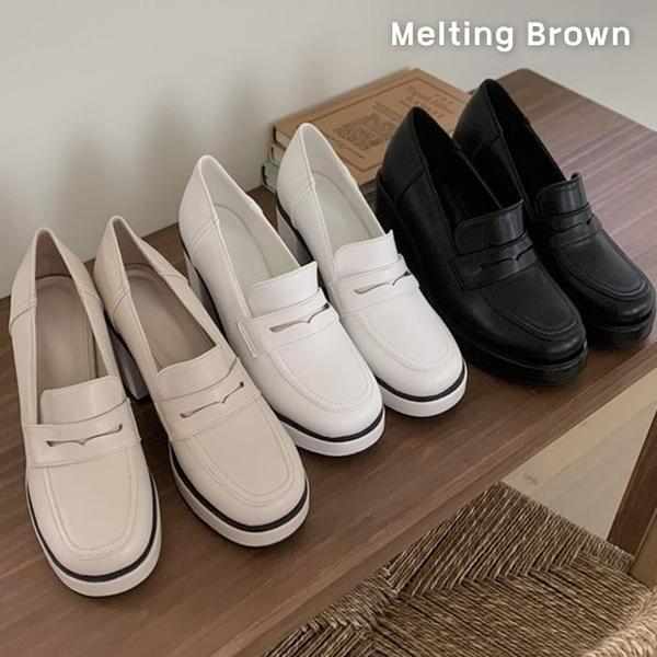 女性の厚底ヒール女性の厚底ローファー厚底靴