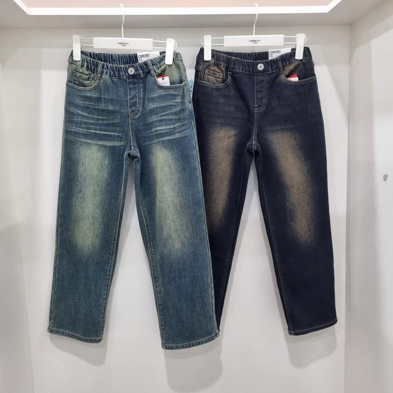 ミンクファー裏起毛スパンデックスバンディングコンフォートフィットジーンズ14540-055-807-10