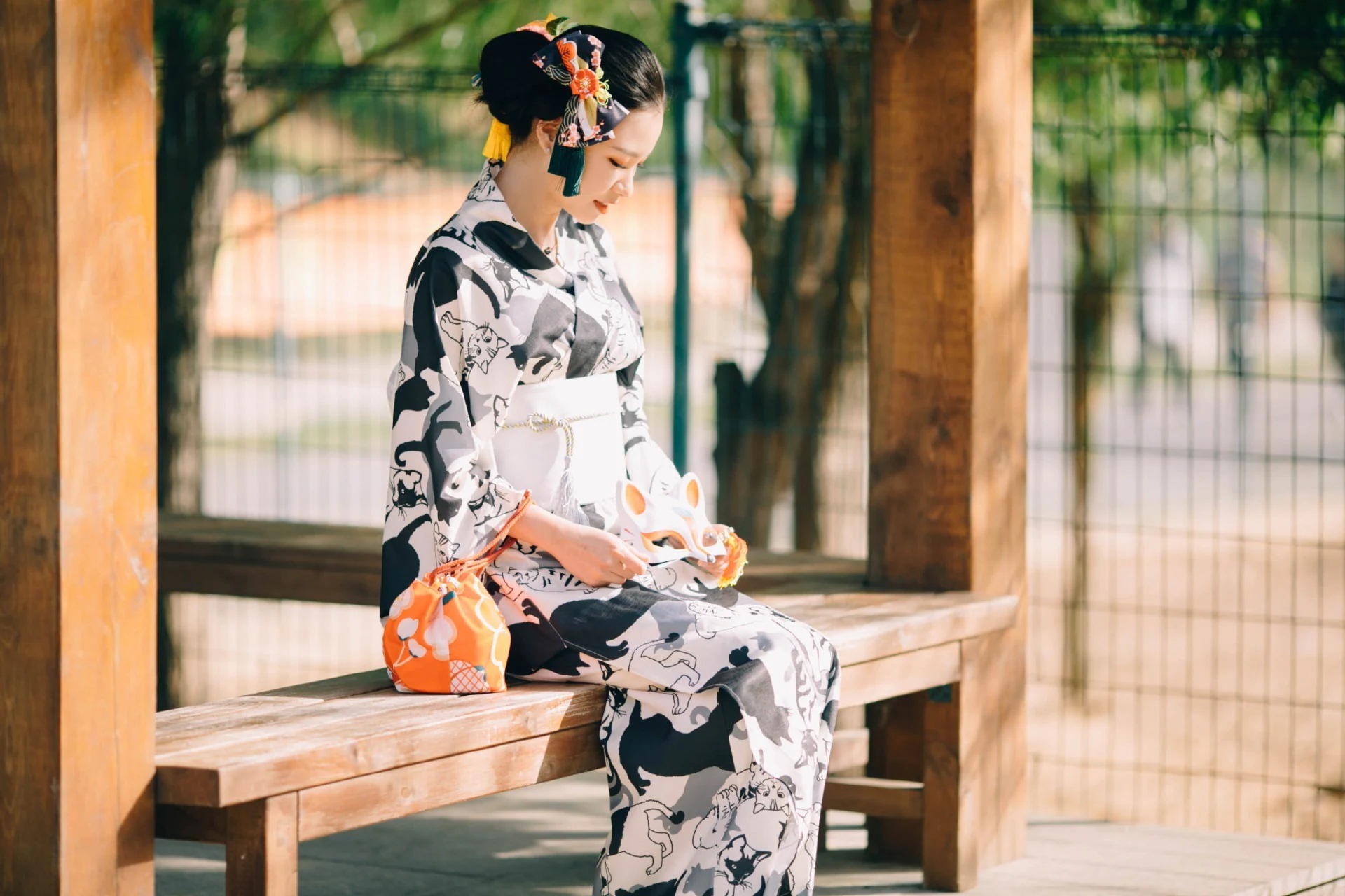 浴衣 着物女性かわいい猫白黒着物フォーマル夏祭り伝統的な着物浴衣スーツ 夏祭り 花火大会 文化祭 学園祭