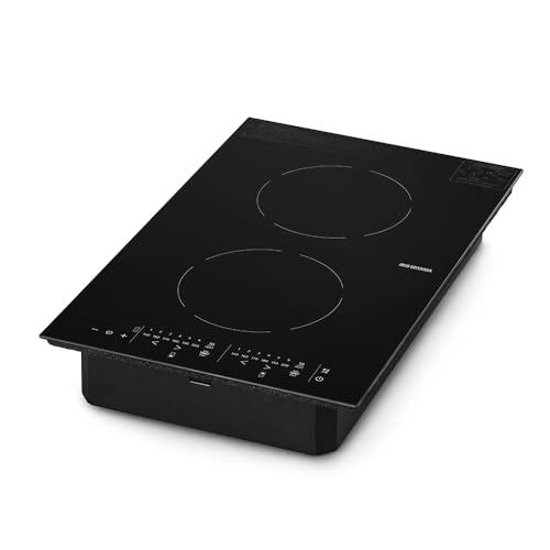 サイズ：a) 施工なし アイリスオーヤマ 2口ビルトインIH デザインタイプ IHC-BFL221