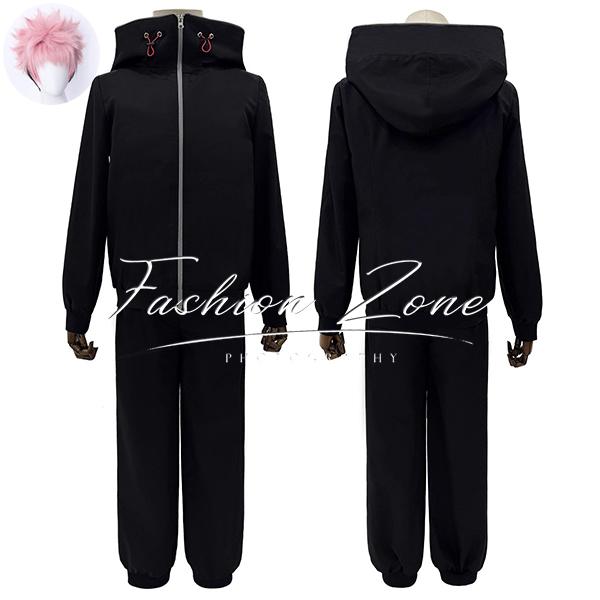 [数量限定]呪術廻戦 風 虎杖悠仁 パーカー 日常服 コスプレ衣装 ウィッグ cosplay ハロウィン 演出服 変装
