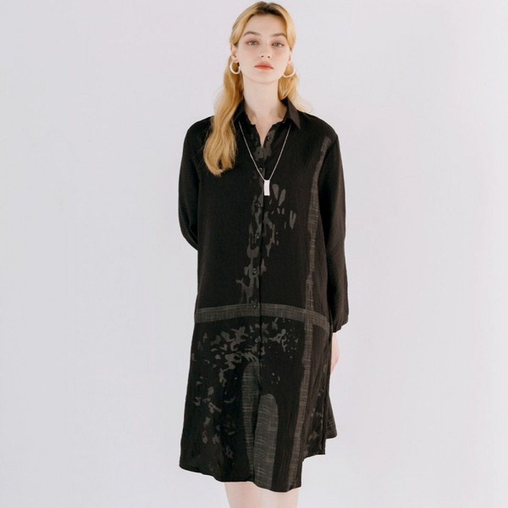 (マックス・カルティッジョ) トーンダウンシャツ型ドレス