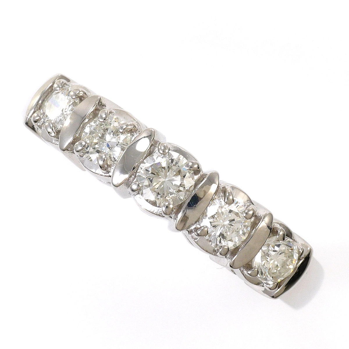 PT900 プラチナ リング・指輪 14号 ダイヤモンド 0.50ct 鑑別書 総重量約4.1g ジュエリー 中古
