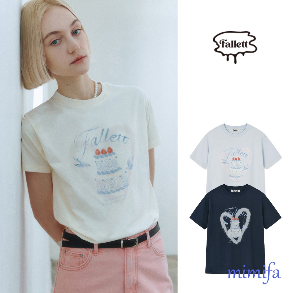 Yesria s Pick ケーキドローイングTシャツ Tシャツ