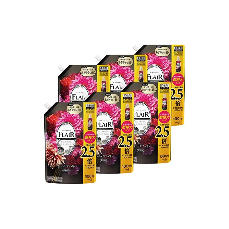【即納】【ケース販売】フレアフレグランス 柔軟剤 ベルベット&フラワー 詰め替え 大容量 1000ml6個