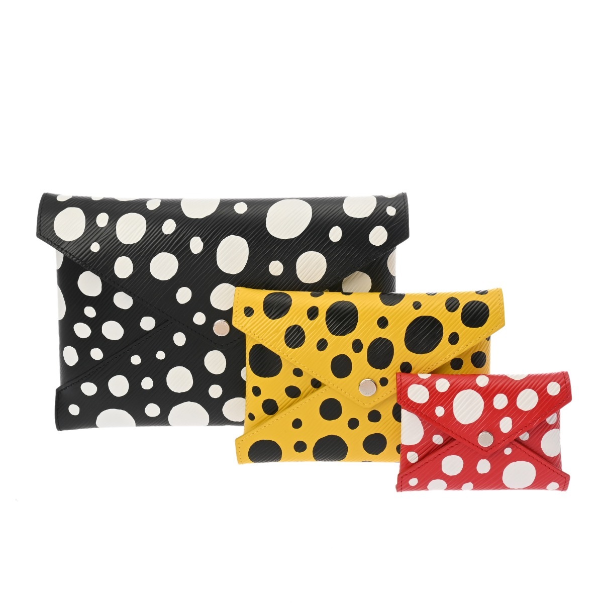 ポシェットキリガミ 草間彌生 コラボ マルチカラー M81959 レディース レザー アクセサリーポーチ Aランク 中古 銀蔵