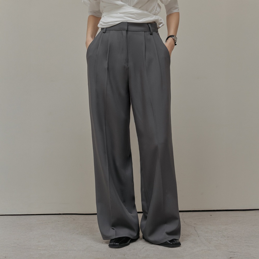 S-2XL/ショーロンキビオプションケルトピンタックワイドスラックス