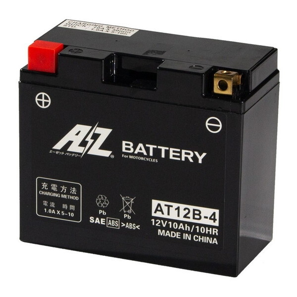 AZ AT12B-4 AZ 2輪バッテリー液入充電済