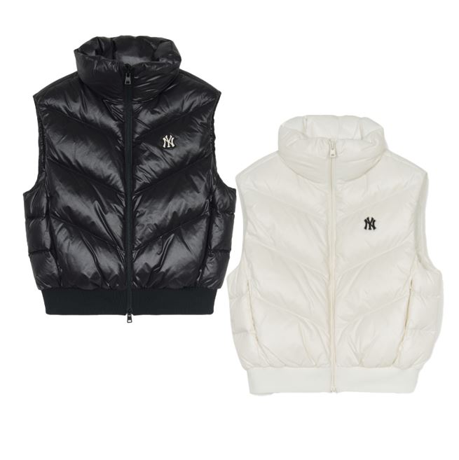 Womens Basic Glossy Crop Padding Vest