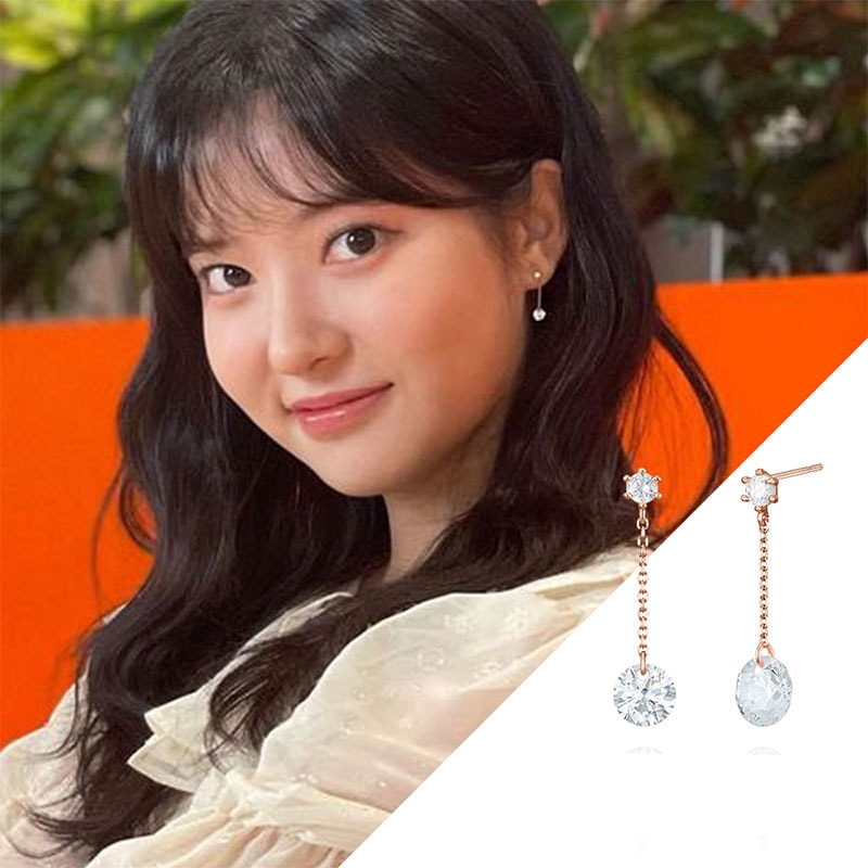 [俳優チョスミン着用]14kゴールドシャーリングドロップデイリーイヤリング/韓国ファッション/韓国ファッションスタイル/韓国ストリートファッション/SNSで人気/韓国の人気ブランド