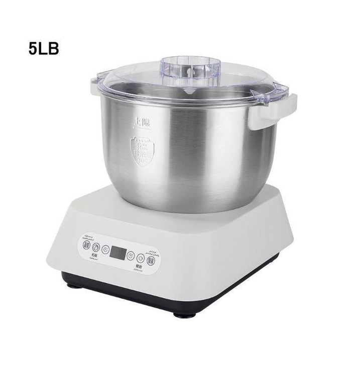 家庭用パンこね機 5L 110V 電動 パン焼き器 生地こね 発酵 ステンレスポット 扇形羽根 パン お菓子/ピザ/パスタ/うどん/餃子生地作り 簡単操作 簡単な清掃 時間設定 静音 ニーディング機