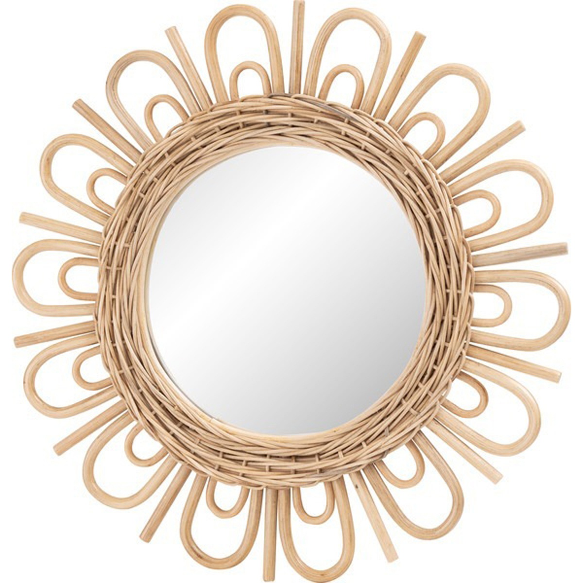 ラタンミラー ラタン ラッカー塗装 ミラー ミラー部サイズ Φ23.5cm