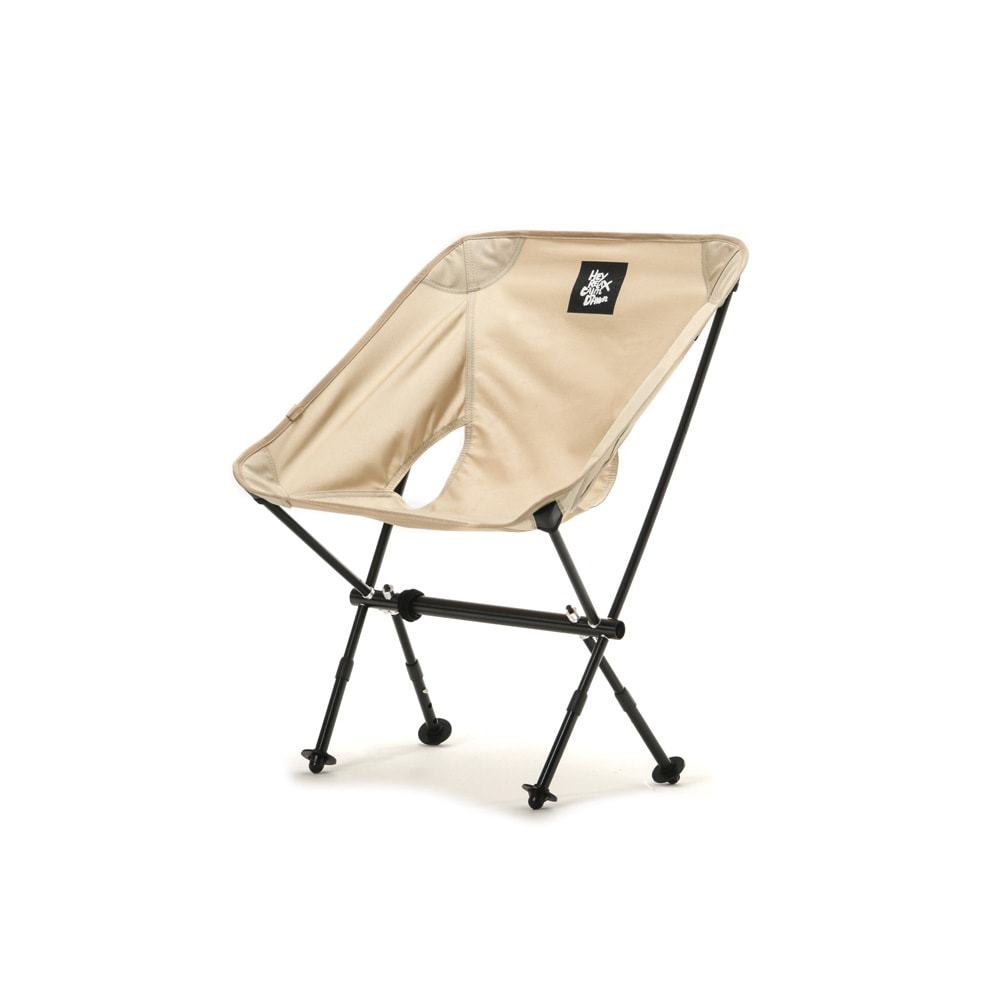 HeyrelaxCalmdawnHEYRELAXCALMDAWN ポータブルチェア - キャンプ用軽量折りたたみ椅子 - 3段高さと角度調整 - 300ポンドをサポート (Beige)