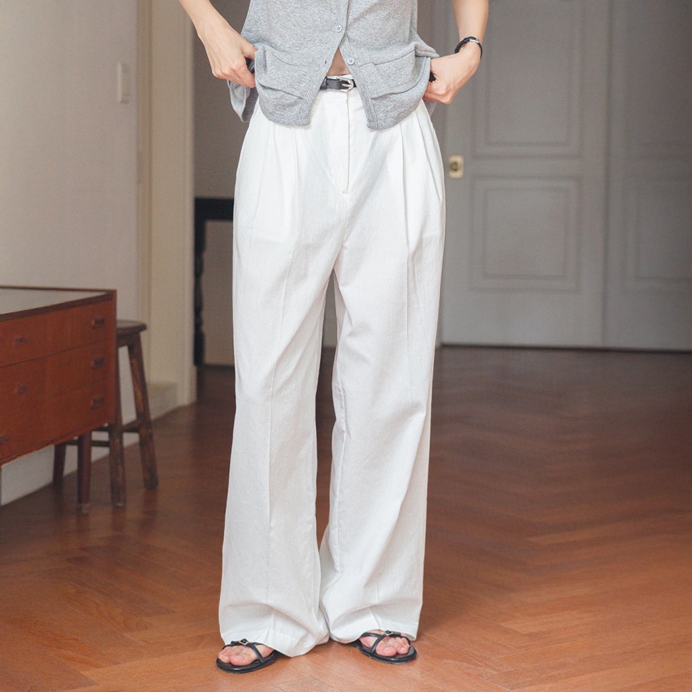 ポエタベルトセットコットンワイドパンツ