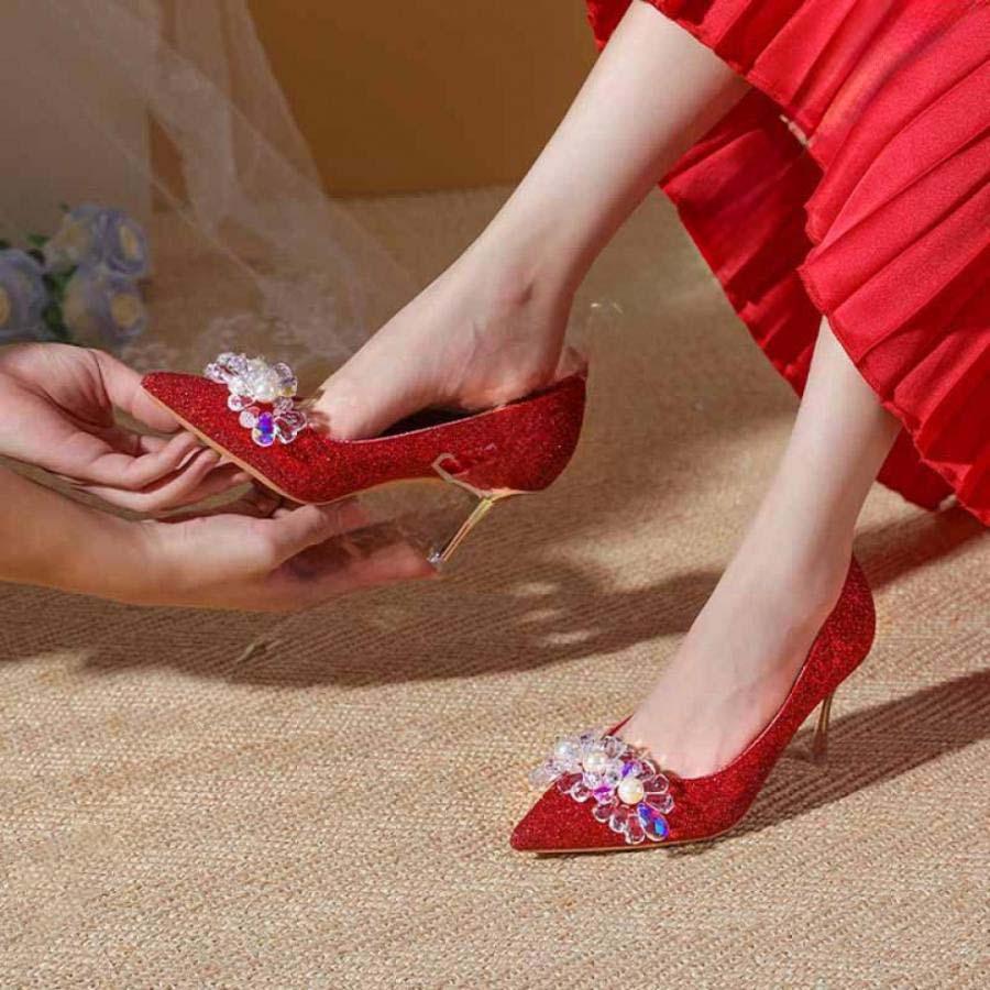 2025新品 数量限定 パンプス ハイヒール ポインテッドトゥ ヒール7cm 歩きやすい キラキラ ピンヒール セクシー パーティ ドレス お呼ばれ 結婚式 履きやすい 春夏秋冬 ビジネス 短納期