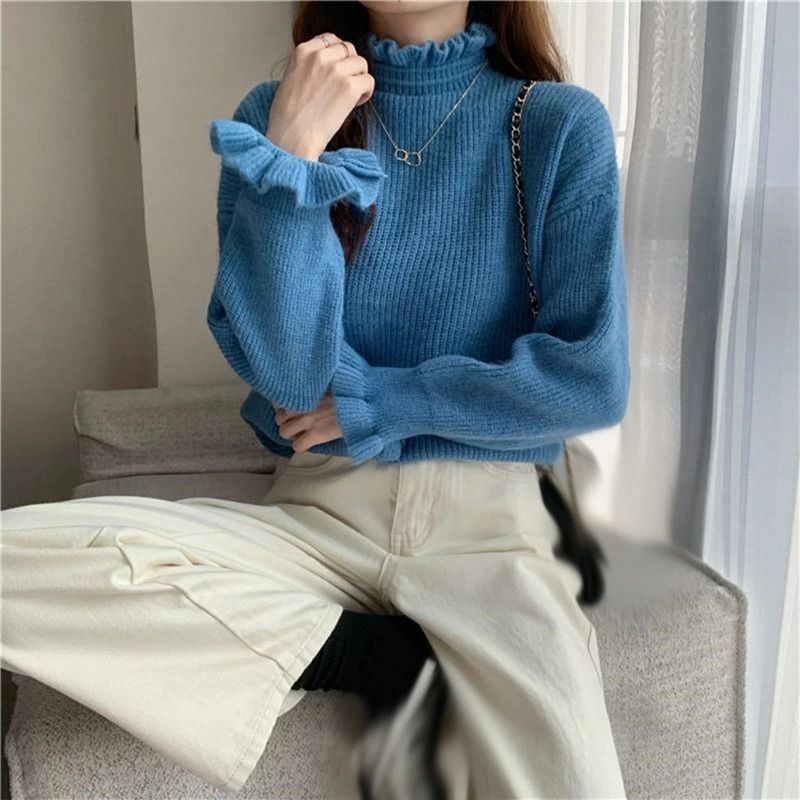 セーター レディース ニット タートルネック トップス 長袖 春 秋 冬 バルーンスリーブ リブニット 柔らかい 伸縮 無地 ハイネックセーター ニットトップス プルオーバーセーター ボリューム袖 ス 8,361円