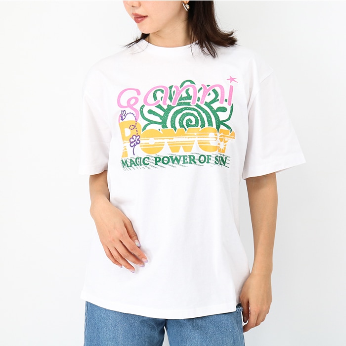 Tシャツ T3790 SUN T-Shirt Bright White クルーネック 半袖 ロゴ SS TEE