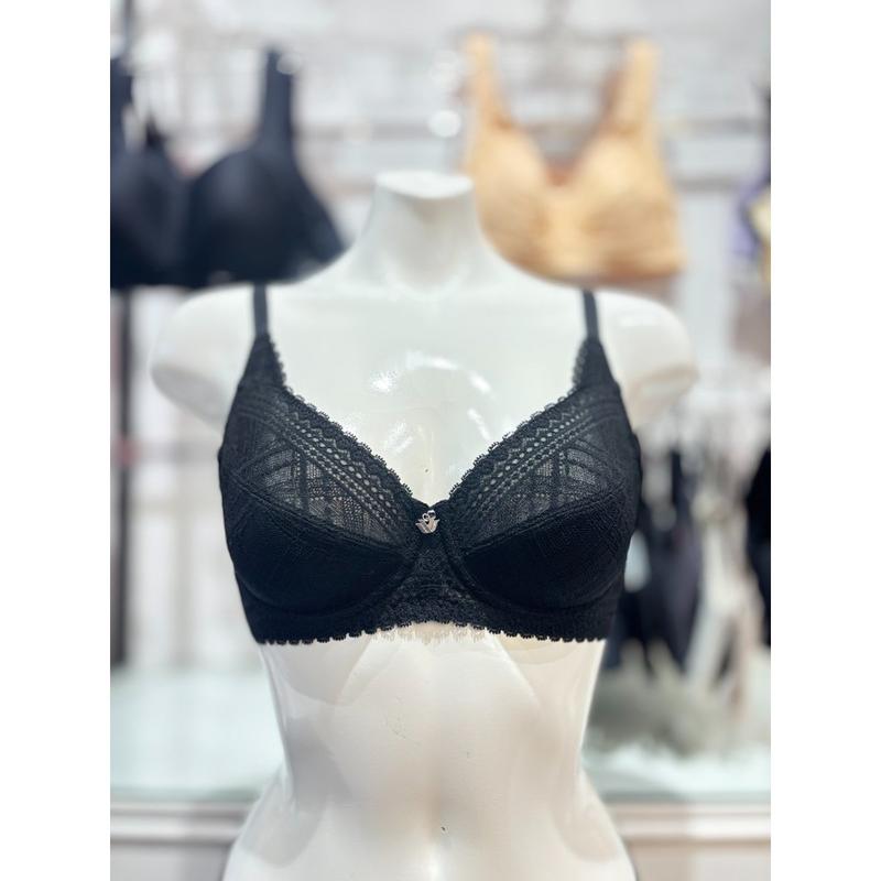 [釜山店] []リラックスした薄手の補正ブラ（WBRE008B_E BK)