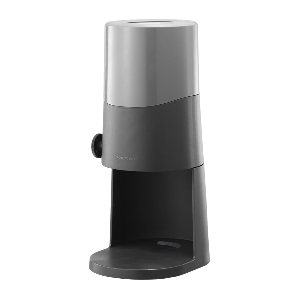 【2025年モデル コンパクト収納】 ドウシシャ かき氷器 電動 ふわふわ とろ雪 刃の高さ調節機能付 製氷カップ2個付（Mサイズ） レシピ付 ブラック