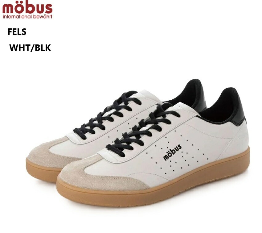 (モーブス)FELS (フェルス)MOBUS M-2502T メンズ レザーカジュアルスポーツコートスニーカー サイドのバンチングロゴが特徴的なレザースニーカー3.5cmあしながスタイルアップ効果 通