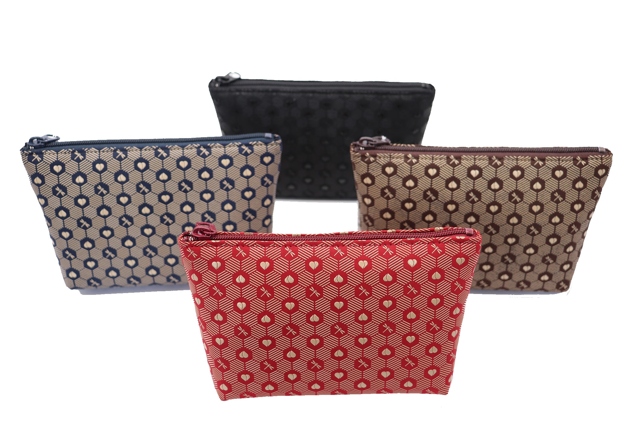 印傅屋上原勇七 正規品 モモハナ お守り印伝 「 ポーチ/小物入れ」 甲州印伝 鹿革 男女兼用