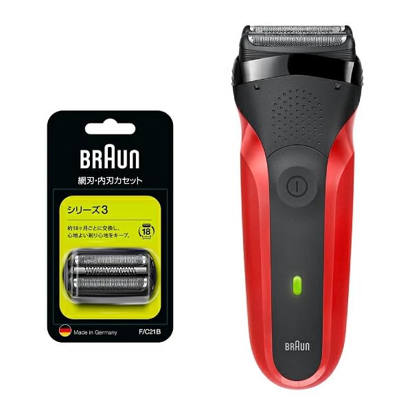 ブラウン 電気シェーバー BRAUN Series3 シリーズ3 3枚刃 本体 ＆ 替刃 F/C21B セット品 300S-R-SP