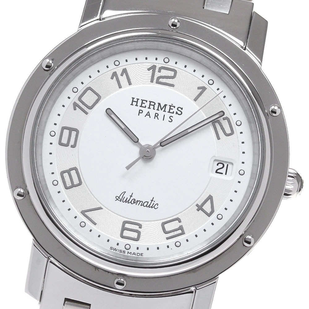 エルメス HERMES CL1.810 クリッパー デイト 自動巻き メンズ 良品 保証書付き_860978【中古】