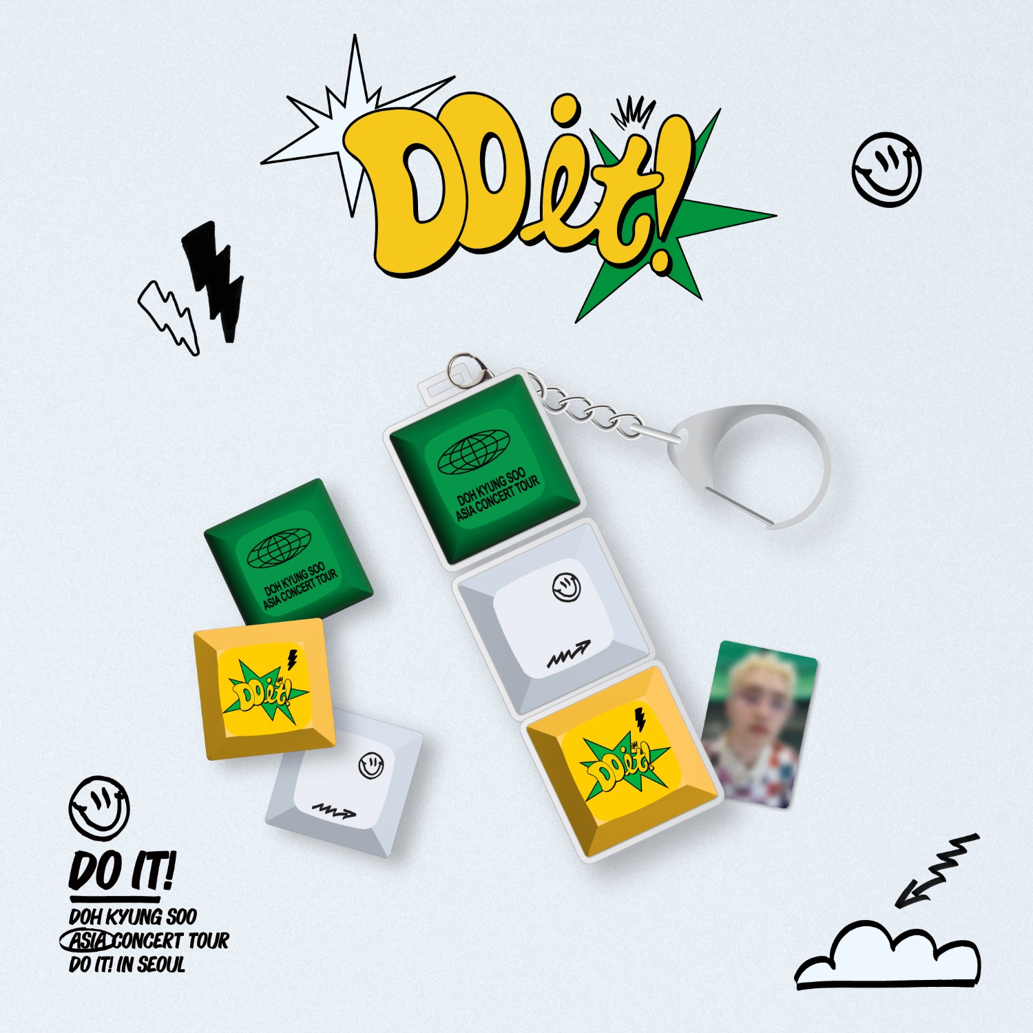 EXO D.O. (DOH KYUNG SOO) KEYCAP KEYRING - ASIA CONCERT TOUR [DO it!]