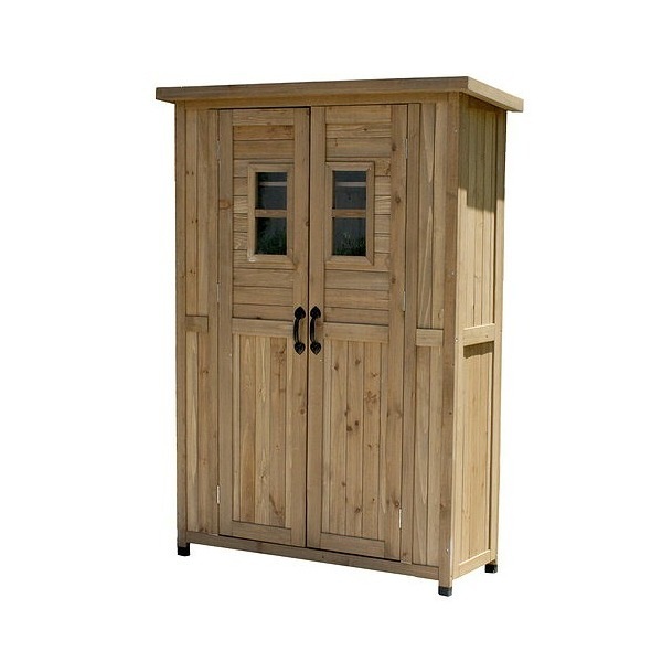 住まいスタイル 天然木製カントリー小屋 薄型 ライトブラウン KCSL1260LBR メーカー直送