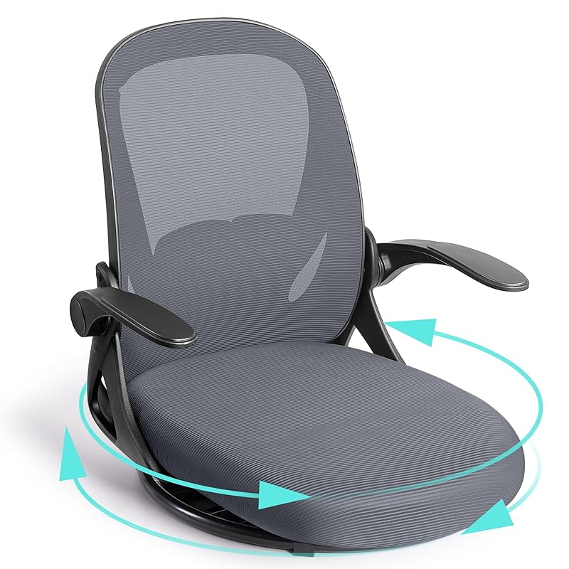 MAZOT 座椅子 回転座椅子 360度回転 人間工学 疲れない デスクチェア 疲れない 通気性 椅子 メッシュ 肘掛け付き 高齢者 立ち上がりやすい 人間工学 姿勢矯正 在宅ワーク 腰痛対策 こたつ