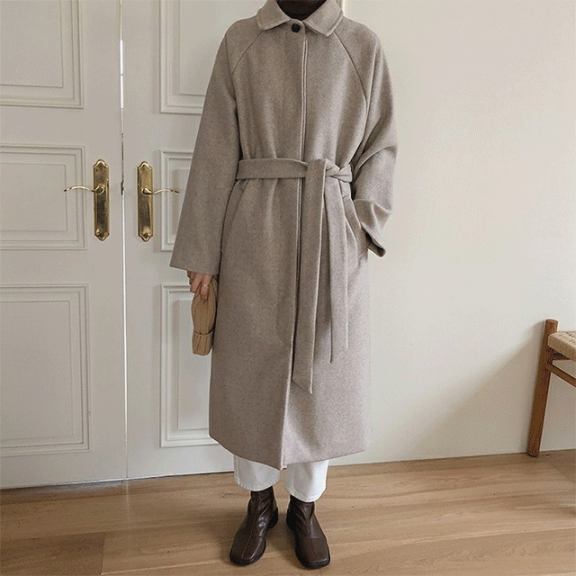 [ゴソン] ワンカラーキルティング コート