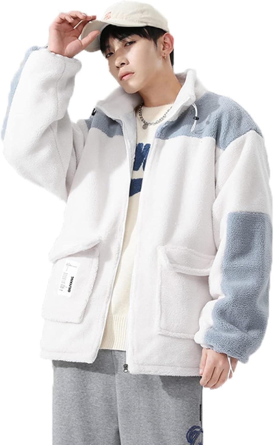 ボアジャケット メンズ 冬 アウター フリースジャケット 防寒 厚手 カジュアル 立ち襟 ジッパー ボアブルゾン カジュアル 大きいサイズ おしゃれ バイカラー ワークウエア ボア 10,585円