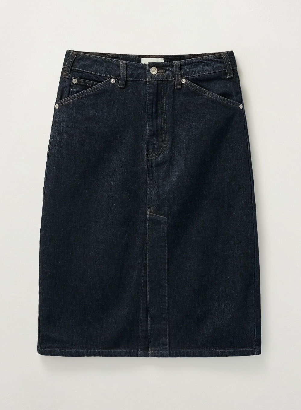 【SATUR】 (W) MARRADI DENIM MIDI SKIRT : INDIGO BLUE