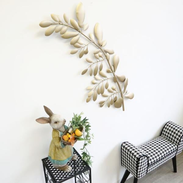 壁掛け 飾り ウォールデコレーション モダンアート ナチュラル アンティーク アイアン ボタニカル 380x860mm