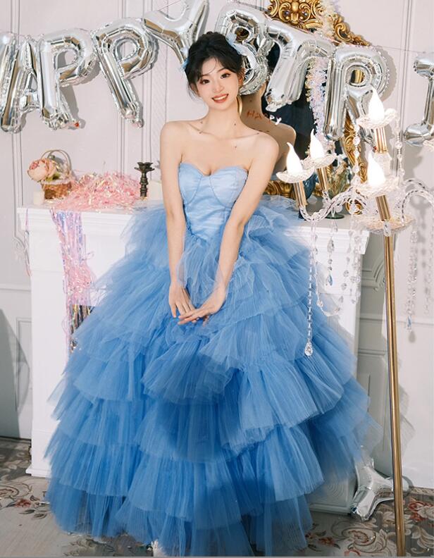 お姫様 ウェディングドレス 可愛い オフショルダー ピアノ発表会 ワンピース 披露宴 カラードレス フォトウェディング撮影 花嫁ドレス 前撮りドレス 後撮り 多重チュール 高級感 パーティードレス ロ