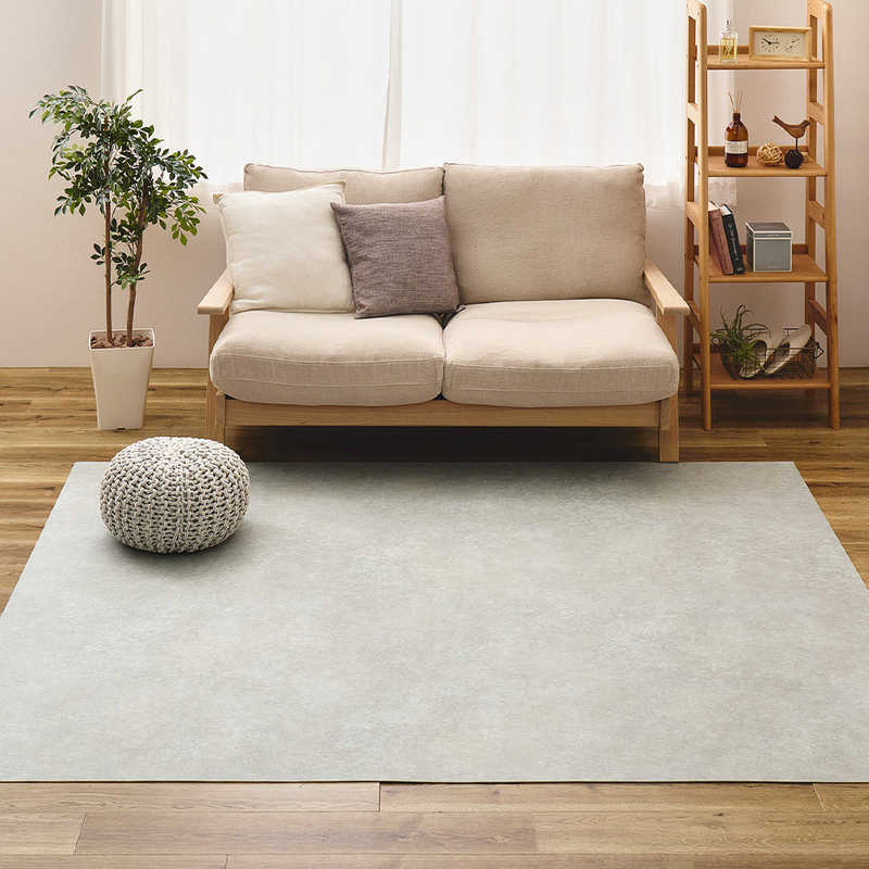 萩原　ペット対応 クッションフロア ラグ 約182×300cm モルタル　700040499