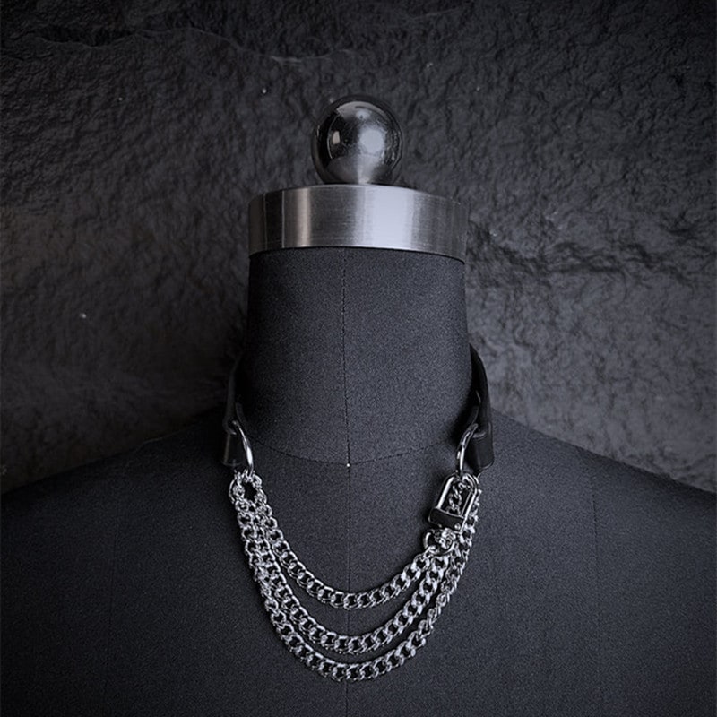 チェーンチョーカー パンク チョーカー ブラック チェーンデザインネックレスジュエリー 男女兼用アクセサリー ネックレスチェーン アクセサリー 5,210円